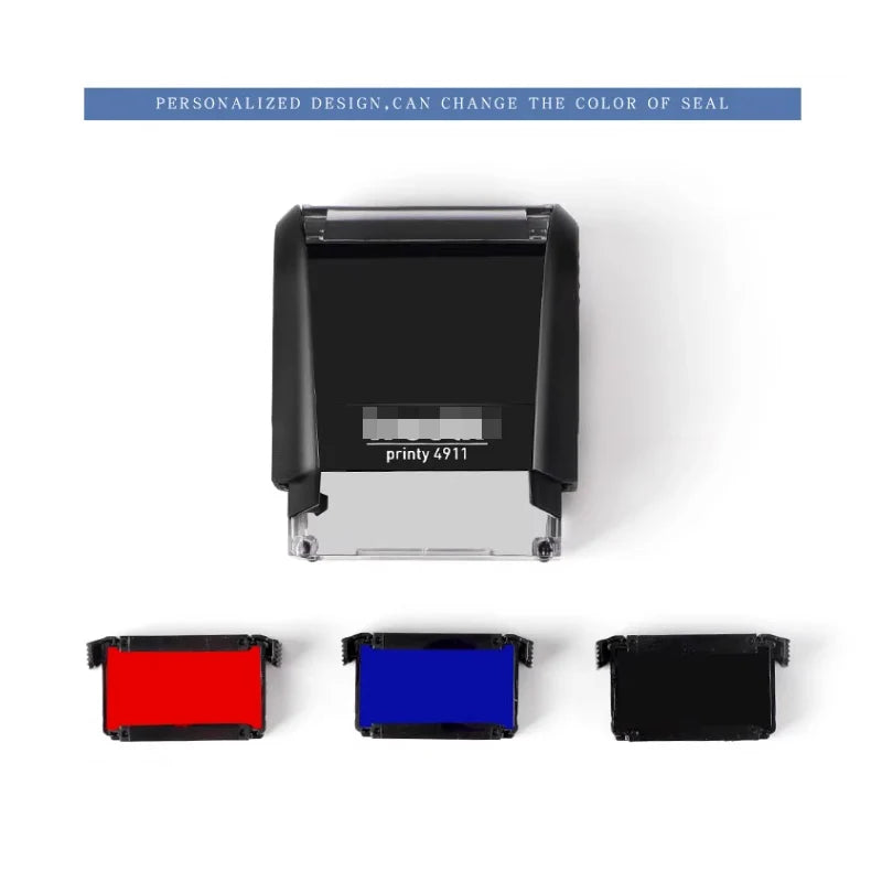 Customizable Self-Inking Rectangular Personalized Name Signature Laser Engraved Rubber Stamp