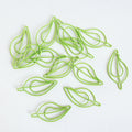 20 pcs/lot green Paper Clips Cute leaves-Shaped Stainless Steel Paper Clips book mark for Office School Supplies