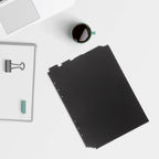 5Pcs A5 Black Page Dividers with Tabs for 6 Ring Binder Sturdy Plastic Index Dividers Binder Organizer for Planner Notebook File