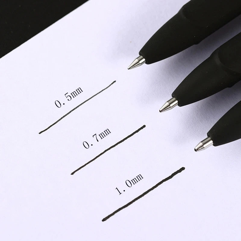 Baoke 0.5/0.7/1.0mm Large Capacity Signature Set Antibacterial Pen Black Carbon Office Neutral Roller Ball Pen Business Refill