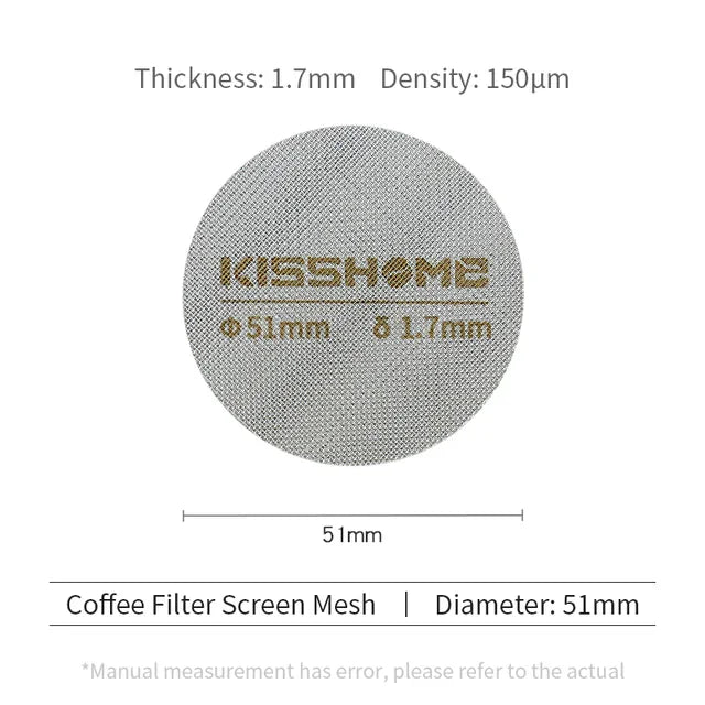 Coffee Puck Screen Reusable Heat Resistant Metal Espresso Filter Mesh For 51mm 54mm 58mm Portafilter Barista Accessories Tools