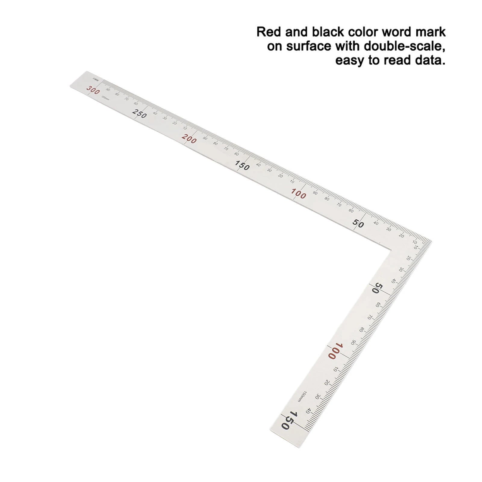300/500mm Angle Square Ruler 90 Degree Right Angle Ruler Stainless Steel Triangle Ruler Woodworking Gauge Measuring Tool