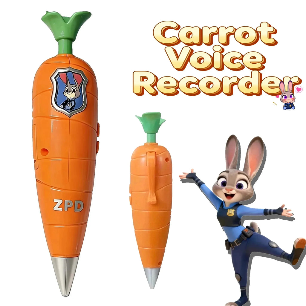 1/3/6pcs Zootopia Carrot Voice Recorder Pen Cartoon Kids Ballpoint Pen That Can Be Recorded Creative Multi Functional Pens Gift