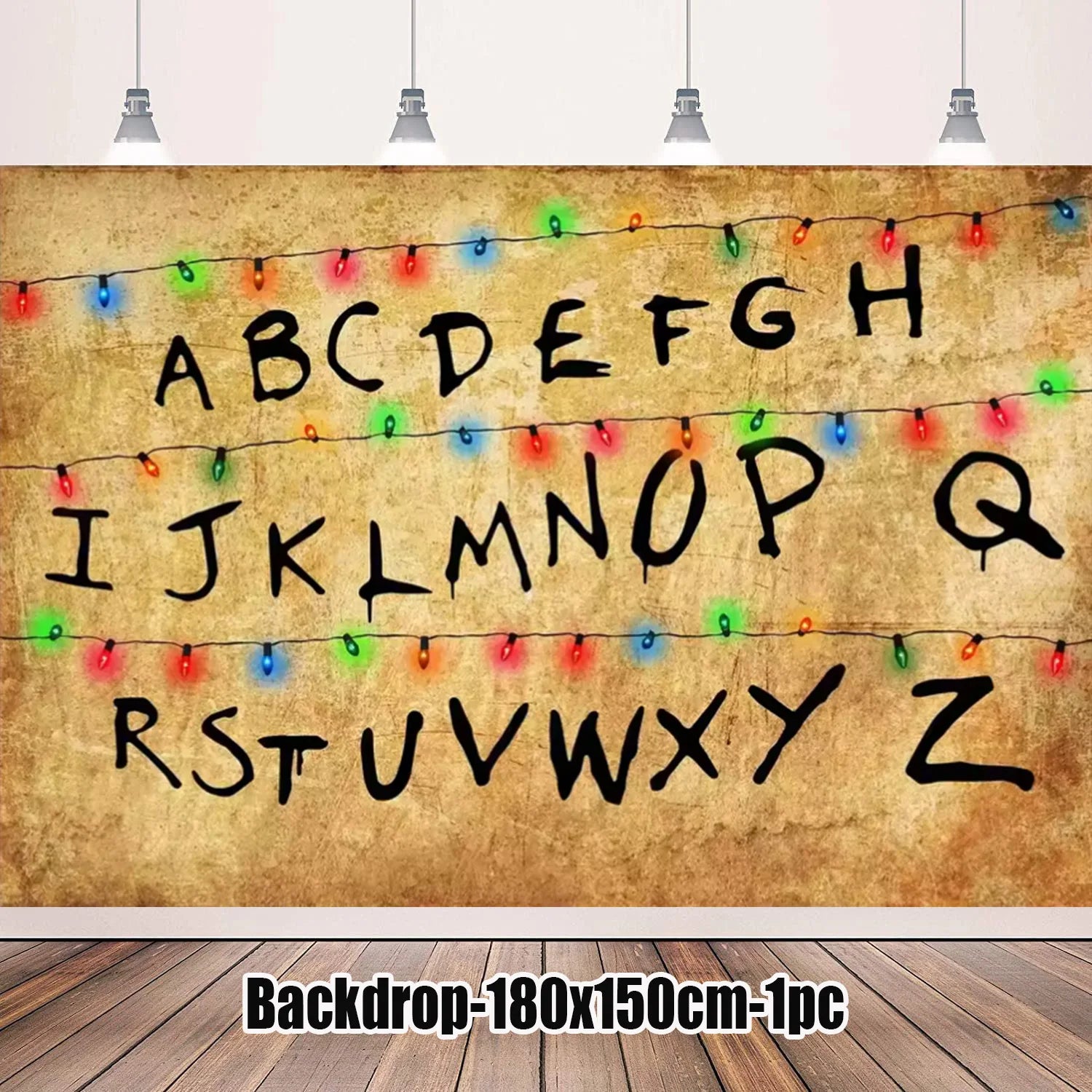 Stranger Theme Birthday Party Tableware Decoration American TV Paper Plate Napkin Banner Lights Alphabet Backdrops Kids Supplies