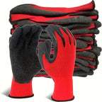 1/10pairs Non-slip Thicken Latex Rubber Safety Work Gloves Palm Coated Gloves Mechanic Working Gloves for Garden WorkTools