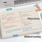 60 Sheets/120 Pages Coil Notebook Notepad Grid/Horizontal Lines Partition Design B5 Notebooks Office School Stationery Supplies