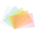 5Pcs Plastic Divider Index Paper Classification Tabs 11 Holes Long-Lasting Colorful Binder Page Markers Notepad Dividers