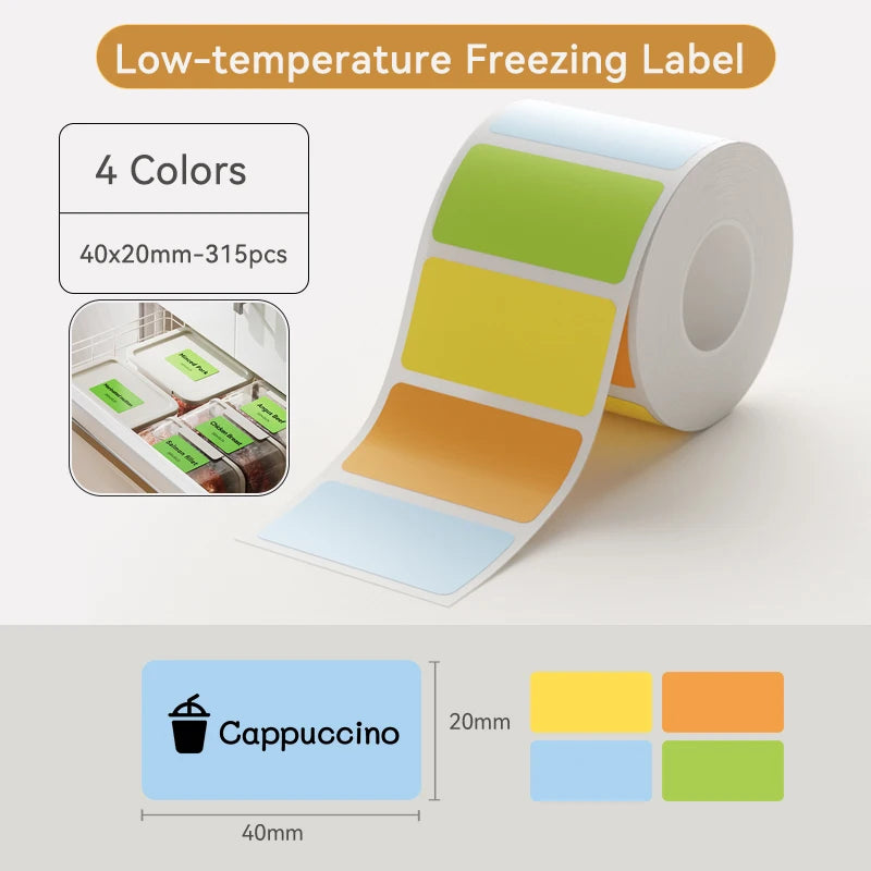1 Roll NIIMBOT White/Cold Thermal Adhesive Label for B1 B21 B3S B31 B4 Anti-Oil Tear-Resistant Price Tag Home Bussiness Use