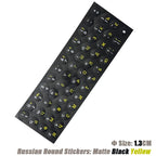SR Russian 13 Colors Smooth Matte Circle Keyboard Sticker Language Protective Film Layout Button Letters PC Laptop Accessories