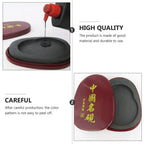 Chinese Calligraphy Inkstone with Cover Traditional Ink Grinding Stone Compact Exquisite Writing Tool for Students Artists