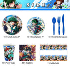 My Hero Academy Birthday Party Decoration Disposable Tableware Cup Tablecloth Balloon Backdrop Cake Topper Baby Shower Supplies