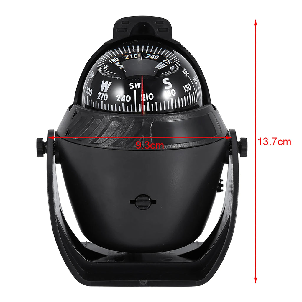 Navigation Pivoting High Precision LED Light Pivoting Compass Navigation Electronic Compass for Marine Boat Car
