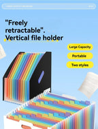 1PC Large Capacity Student Multi Layer Exam Paper Storage Bag, Vertical Scalable Classified Folder