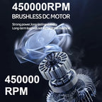 450,000RPM X6 Air Blower Powerful dust Vacuum Cleaner Fast Charging Strong Wind Brushless Violent Fan for car/computer cleaning