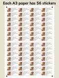 56-560Pcs Personalized Return Address Labels Photo, 6.35*2.54CM Custom Photo Or Information Mailing Labels For Envelope