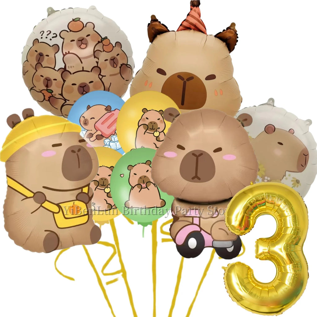 Capybara Party Theme Decoration Capybara Birthday Napkins Tablecloth Cup Plate Baby Shower Capybara Birthday Girl Party Favor