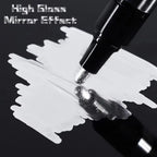 5/1pcs Chrome Pen Marker Mirror Waterproof Paint Repair For Rock Ceramic Glass Metallic Gold/Silver 2mm Nib