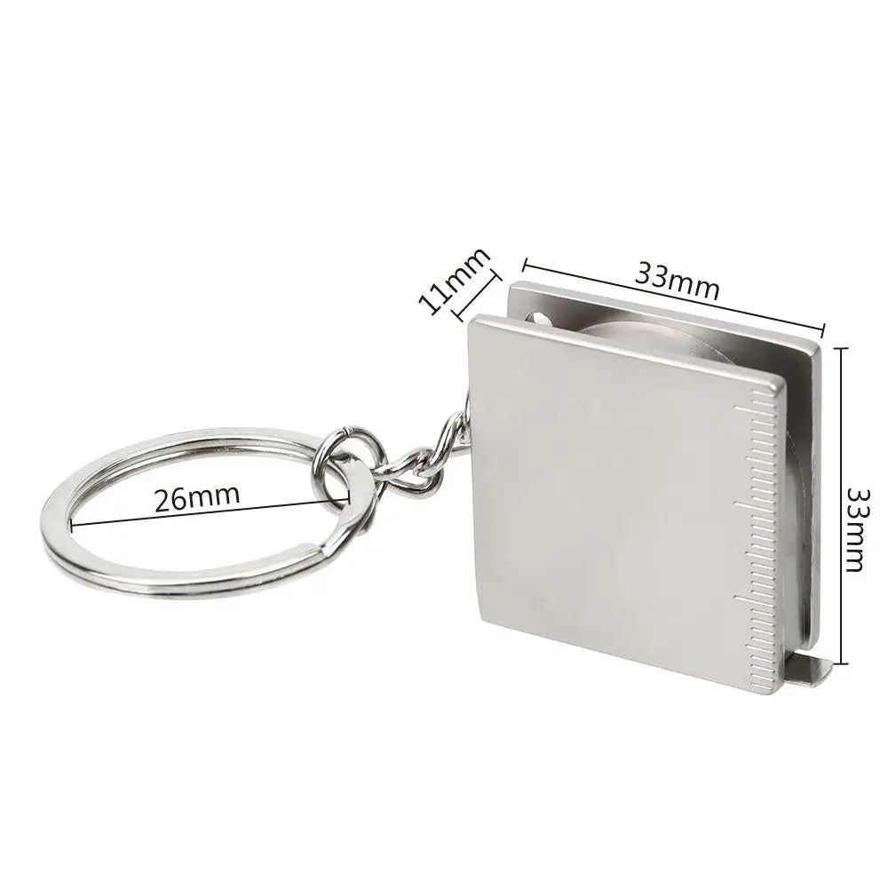 Keyring Measure  Keychain  Retractable Ruler Gauging Tool Measuring Tools Tape Measures