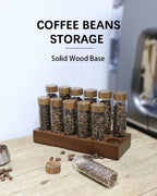 Coffee Beans Storage Container Tube Display Rack Tea Bottle Glass Single Dose Espresso Accessory Coffeware Set Barista Tool Gift