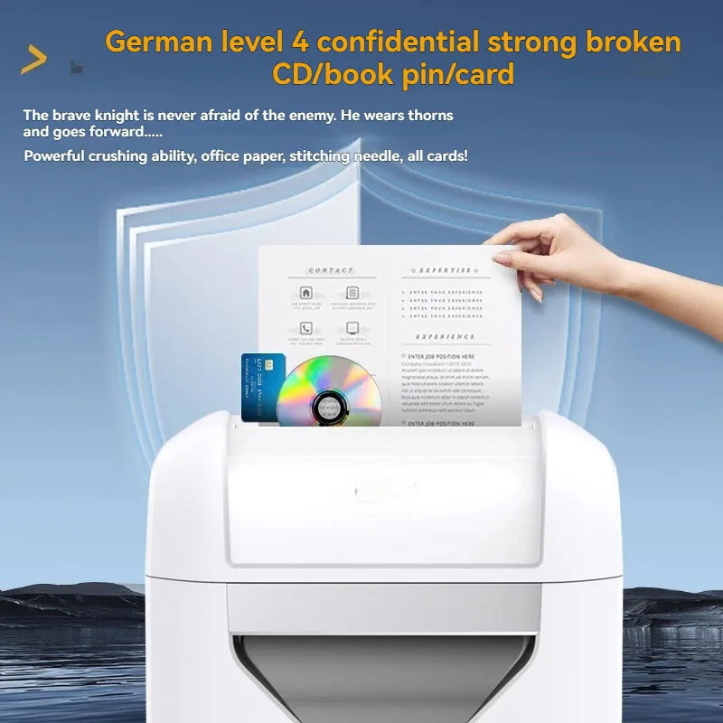 25L 4435 Office Electric Shredder for Shredding Paper Particles Book Nails Cards Confidential Specific Document Shredder Level 5