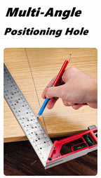 Quick-Positioning Angle Ruler Drawing Tool High-Precision L-Shaped Right Angle Ruler Stainless Steel Multi-Angle Measuring Ruler