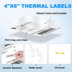 4X6 Thermal Labels Paper 100/500PCS Adhesive Stickers Shipping Labels For Desktop Thermal Printer DHL UPS Express LOGO Barcode