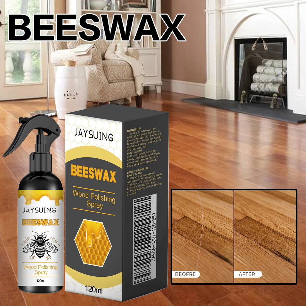 Beeswax Wood Polishing Spray Furniture Scratch Repair Floor Seasoning Wax   Restores Shine Waterproof Removes Wax Dirt Eco-Frien