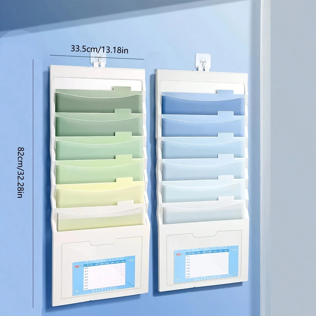 1pc A Hanging File Folder, A Foldable File Bag, An Expandable Ombre File Pouch, Ideal for Both School and Office Settings