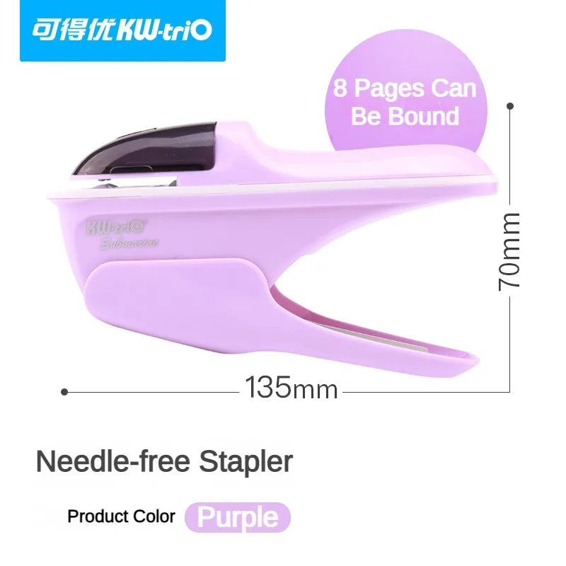 Mini Safe Stapler without Staples Staple Free Stapleless 8 Sheets for Paper Binding Business School Office Supplies Stationery