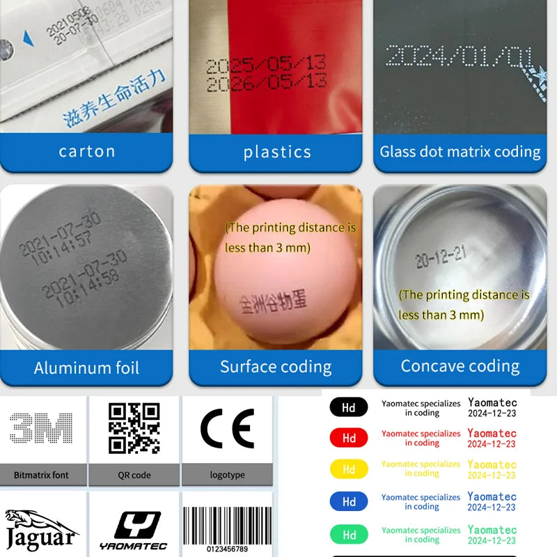 YAOMATEC A level W6900K high adhesion Handheld Online Inkjet Printer Cartridge quick dry solvent fast dry ink cartridge