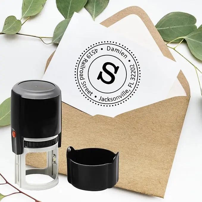 Custom Self-Inking Stamp With Your Own Logo,Photosensitive Ink / Rubber Stamp,Personalize Your Logo Multiple Ink Color Option