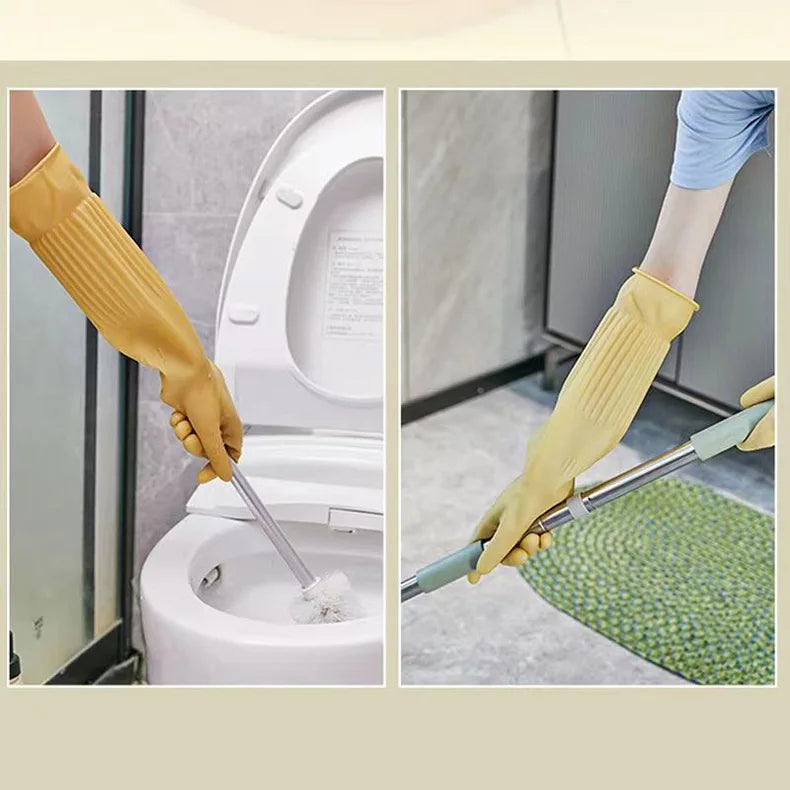 Extended Latex Dishwashing Gloves-Thickened, Tear-Resistant Household Gloves for Kitchen Cleaning,Laundry,Car Washing Labor Work
