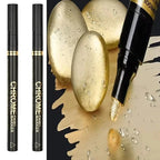 5/1pcs Chrome Pen Marker Mirror Waterproof Paint Repair For Rock Ceramic Glass Metallic Gold/Silver 2mm Nib