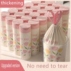 Lavender Trash Bags 100 Pack Thickened Lavender Scented Drawstring Trash Bags High-Density Polyethylene Large Size Multipurpose