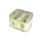 1/4 Pcs Dual Holes Eyeliner Sharpener, Compact Makeup Pencil Sharpeners, Makeup Pencil Sharpener for Eyeliner Lip Liner Pencils