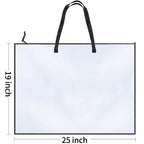 19x25 Inch Art Portfolio Bag with Handle & Zipper, Vinyl Mesh Folder Organizer for Bulletin Boards, Scrapbooks, Posters, Durable