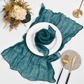 12 PCS Gauze Table Napkins 20x20 Inch Soft Cheesecloth Wrinkled Dinner Napkins for Weddings Party Reception Anniversary