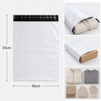 50Pcs White Courier Mailer Bags Packaging Poly Package Plastic Self-Adhesive Mailing Express Bag Envelope Postal Pouch Mailing