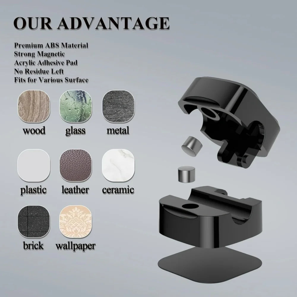 Magnetic Cable Holder Data Cord Collator Desktop Bedside Wall Wire Organizer Mobile Phones Earphones Charging Wire Cord Holder