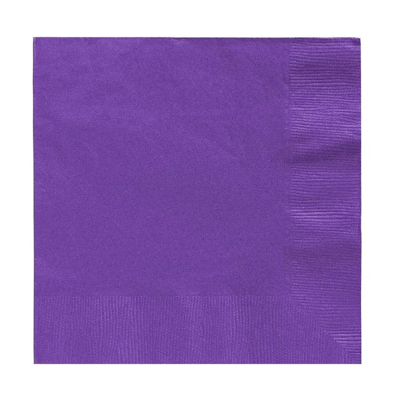 Solid Purple Color Party Decorations Disposable Paper,Cups,Plates,Spoons,Kids Birthday Supplies Baby Shower Decorations