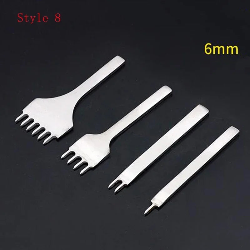 3/4/5/6mm Spacing Punch Tool For Leather Hole Punches Tool Lacing Stitching Sewing DIY Leather Craft Tools 1/2/4/6 Prong