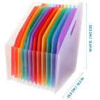 Standing Expandable Accordion File Folder Large Capacity Desktop Organizer for Receipts Checks Deposits Documents Plastic File