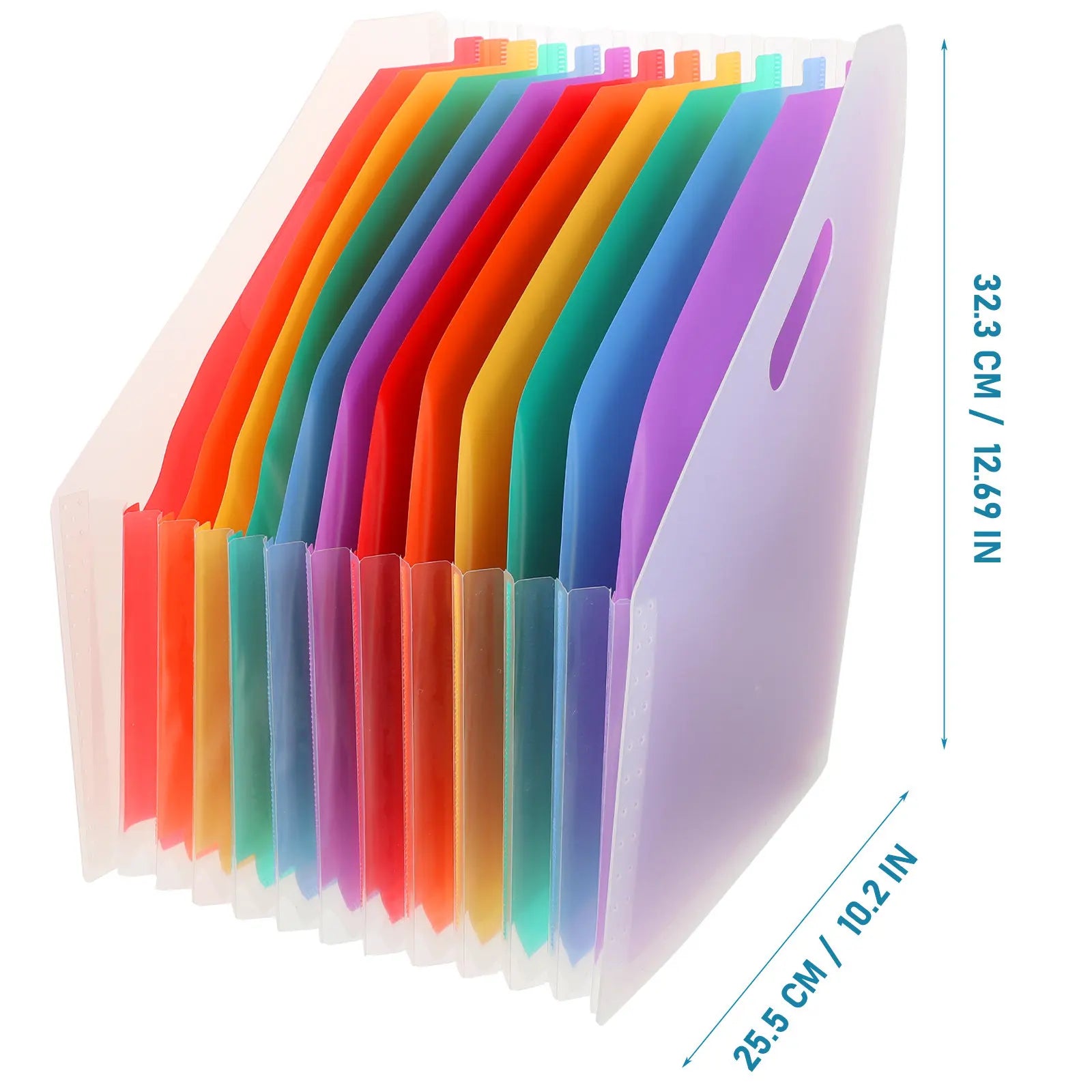 Standing Expandable Accordion File Folder Large Capacity Desktop Organizer for Receipts Checks Deposits Documents Plastic File