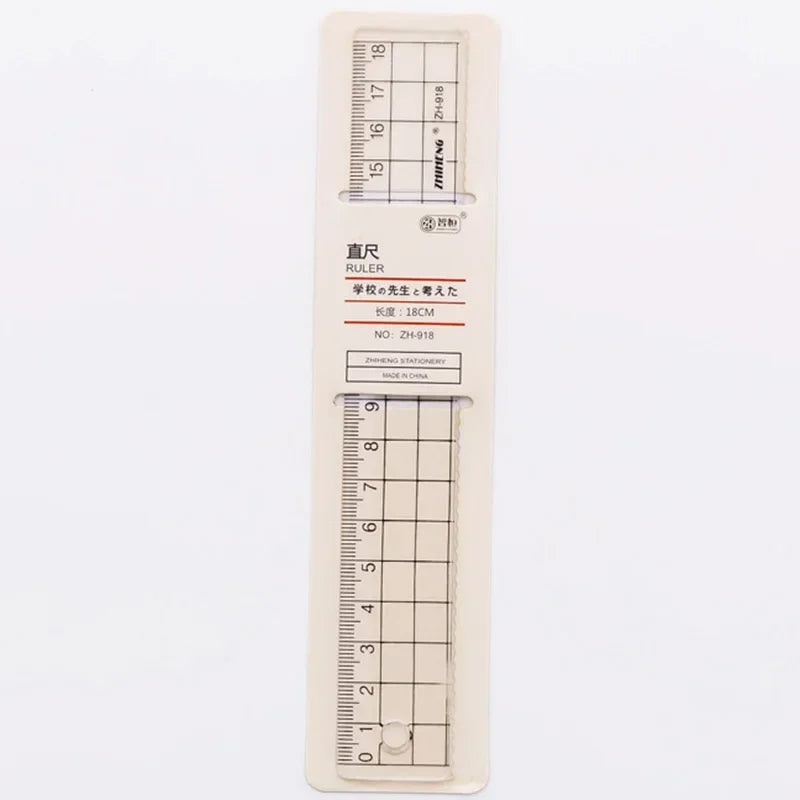 1 Pcs Transparent Simple Style Plastic Ruler Escolar Student Office Learn Stationery Drawing School Supplies