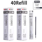 M&G 0.2mm ultra-fine gel pen; student-use ultra-fine needle pen; financial note-taking signature pen,illable, black