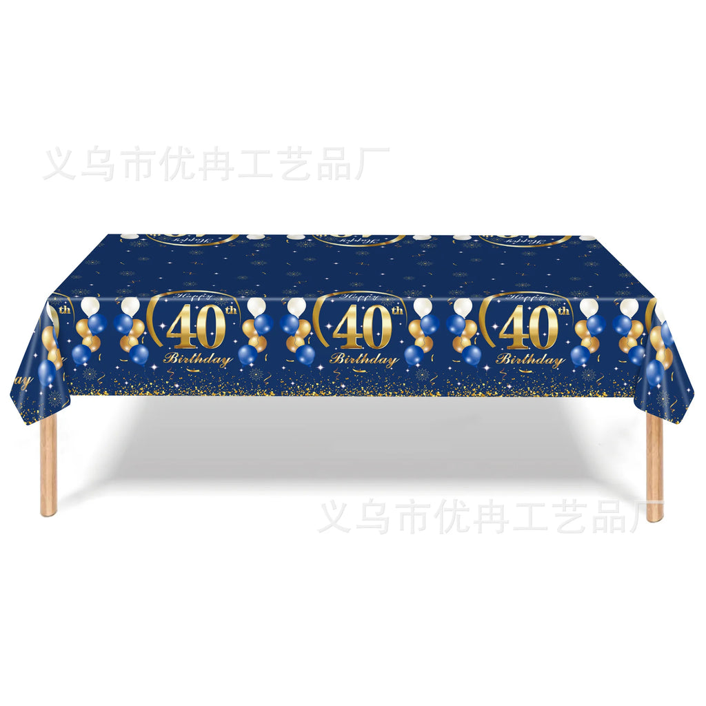 18th 30th 40th 50th 60th 70th Birthday Decorations Men Women Blue Birthday Happy Birthday  Plates Cup Tableware Anniversary