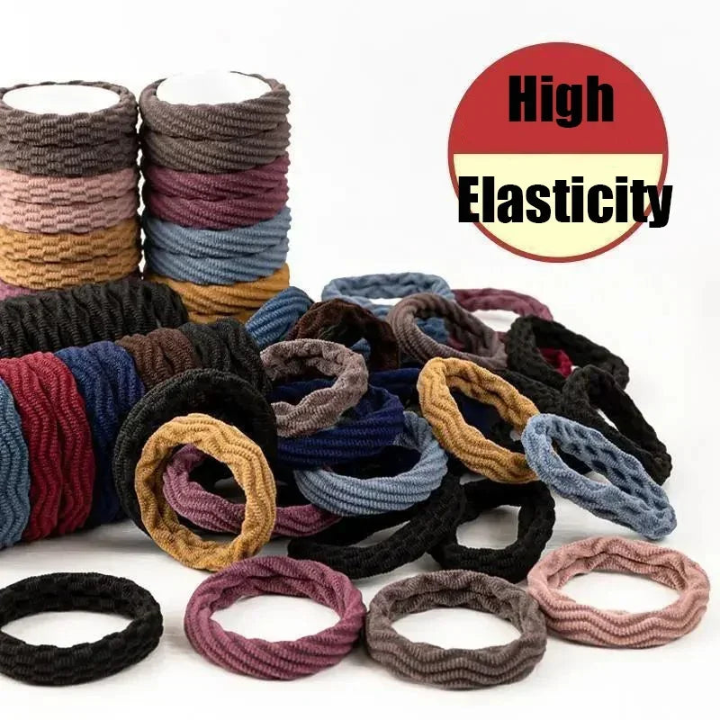 20Pcs Women Girls Simple Basic Elastic Hair Bands Ties Scrunchie Ponytail Holder Rubber Bands Fashion Headband Hair Accessories