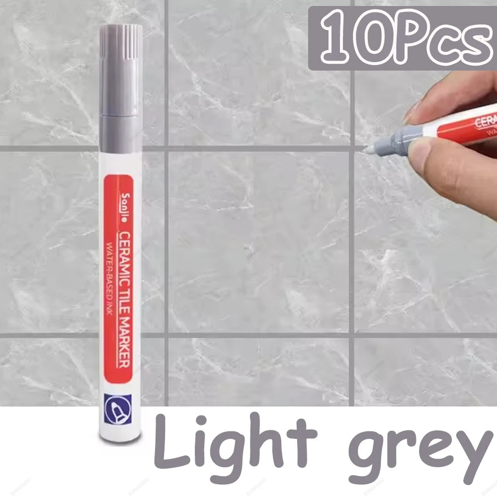1-10Pcs 10 Colors Waterproof Tile Floor Marker Pen Wall Grout Pen for Kitchen Bathroom Ceramic Seam Paint Gap Repair Tools