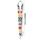 Japanese Waves Credential Holder Lanyards for Key Neck Strap For Card Badge Gym Phone Straps Keychain Keyring Accessories Gift