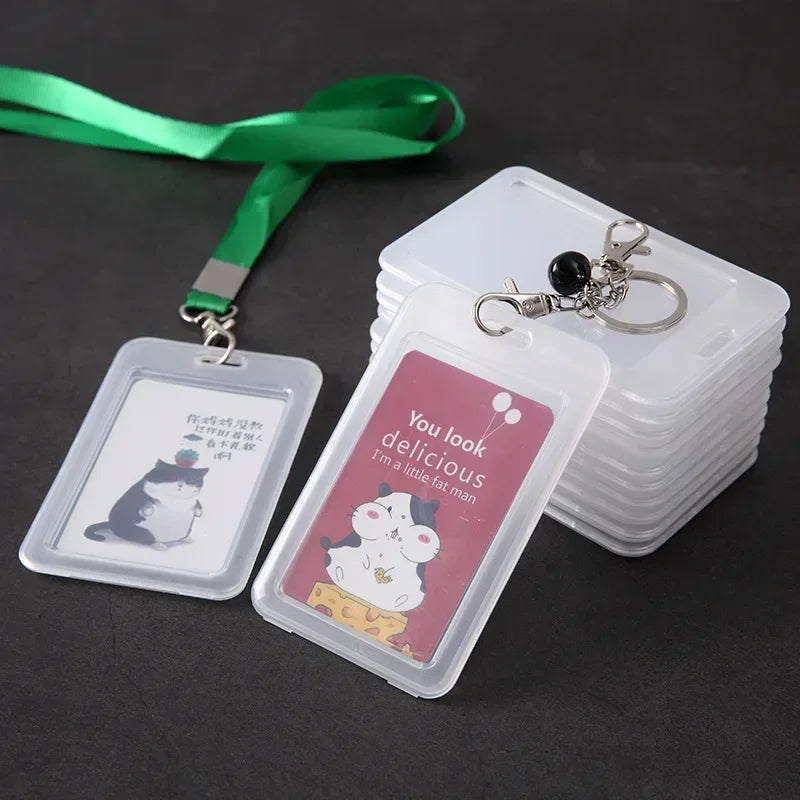 1-10Pcs Waterproof Transparent Card Cover Rigid Plastic Bus Card Holder Case Business Credit Cards Bank ID Card Sleeve Protect